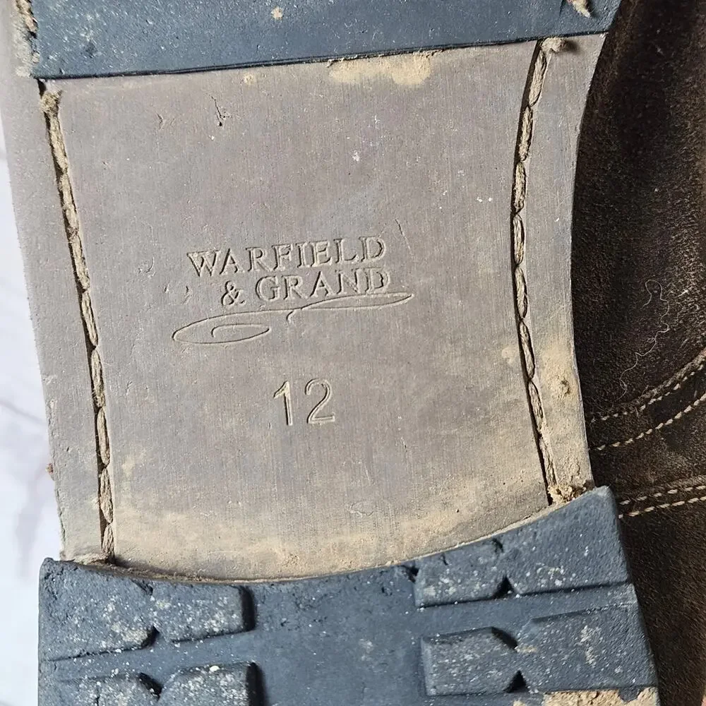 WARFIELD & GRAND Men's Brown Suede Leather Chukka Boots US 12
